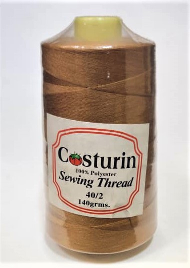 CONOS DE HILO DE COSER NO. 40/2, 100% POLIÉSTER, 5000 YARDAS DE LONGITUD, COLOR JEANS OSCURO (CAJAS X 12U)