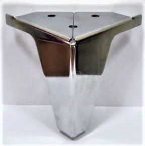 PATA METALICA DE ANGULO 10 CM PLATA (CAJA X 60U)