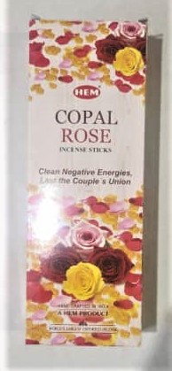 CAJA DE INCIENSO DE VARITA COPAL ROS HEM-67