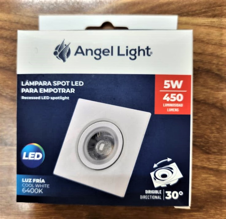 LAMPARA PANEL LED PARA EMPOTRAR 5W, MARCA ANGEL LIGHT