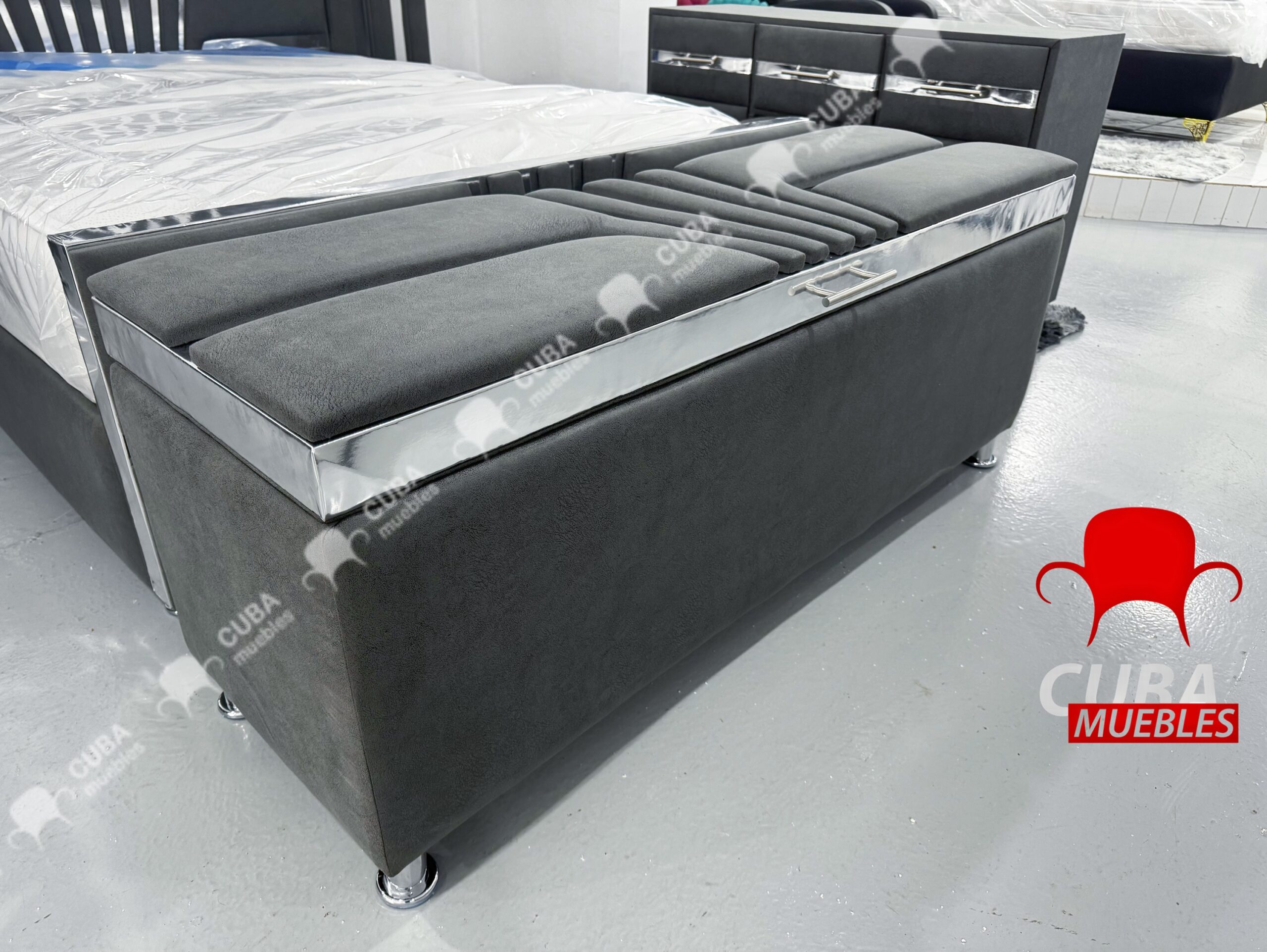 Set Completo Cama, Baúl, Cómoda + Colchón Camero