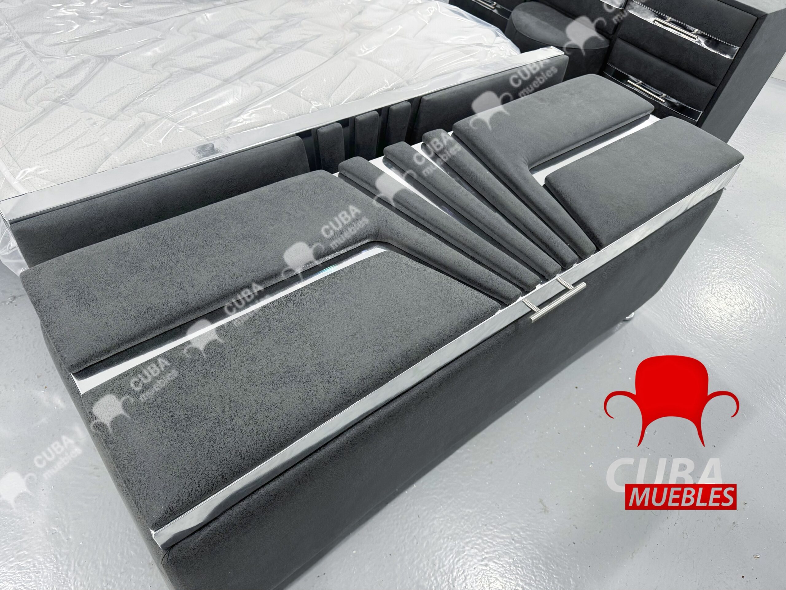 Set Completo Cama, Baúl, Cómoda + Colchón Camero