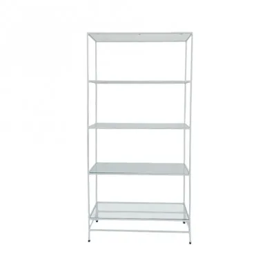 Estantería de metal y cristal