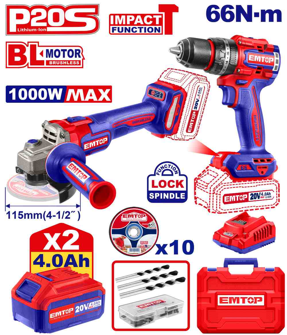 Kit de 2 piezas de herramientas inalámbricas, una pulidora algular
