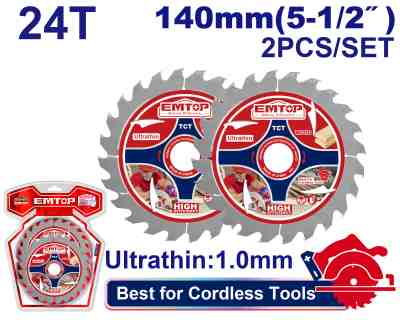 Juego de 2 hojas de sierra de carburo de tungsteno ultrafinas
