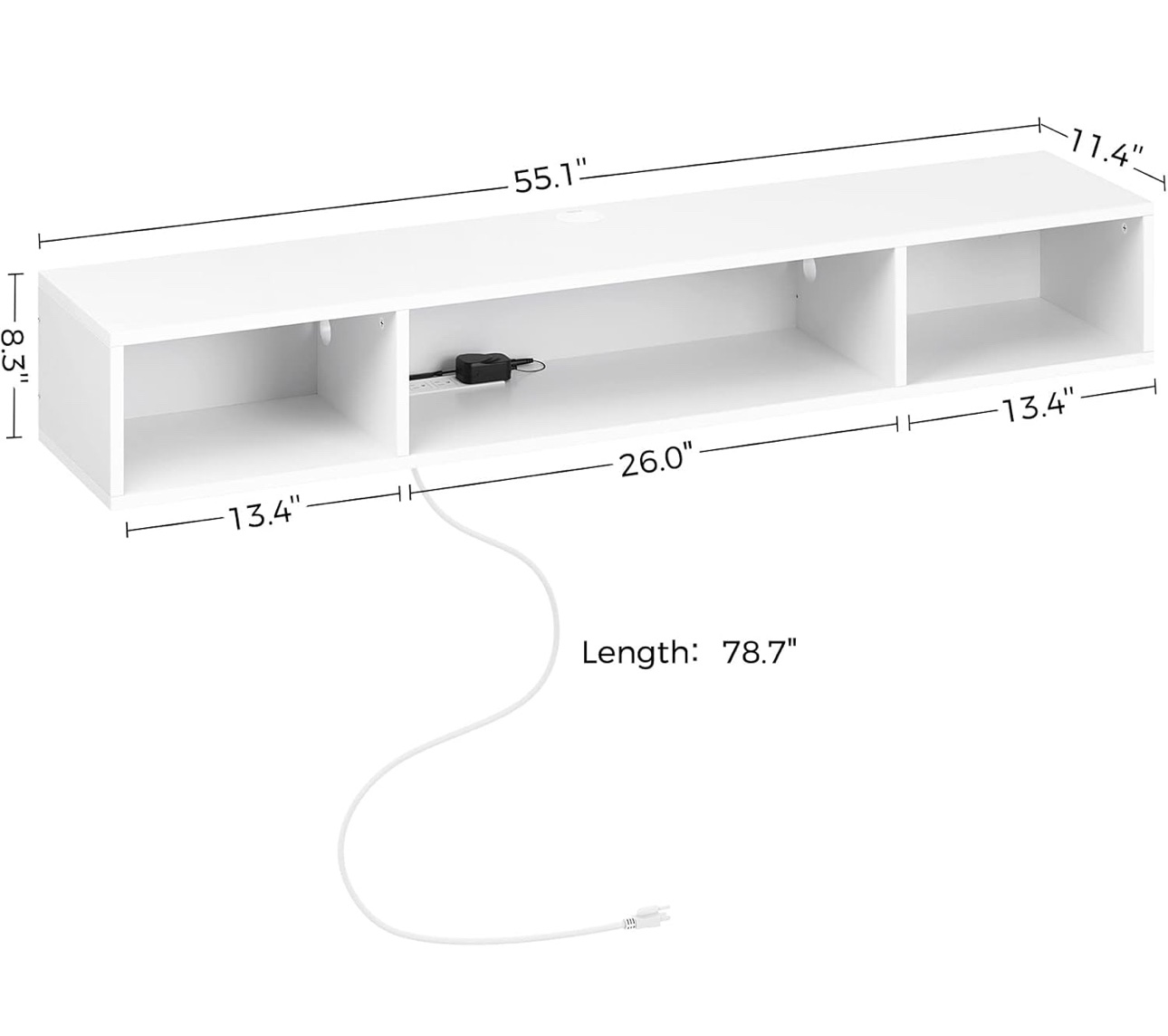 Multimueble Moderno flotante + luces led