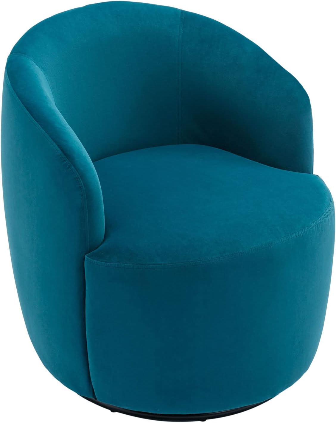 Butaca Roxy, giratoria tapizada con brazo redondo moderno, giratorio de 360 grados.