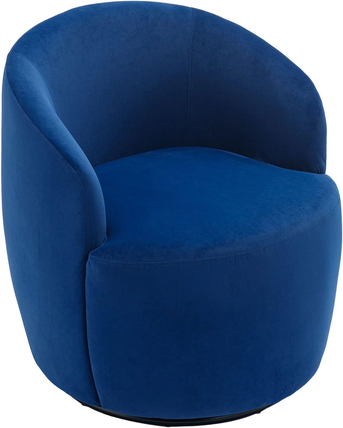 Butaca Roxy, giratoria tapizada con brazo redondo moderno, giratorio de 360 grados.