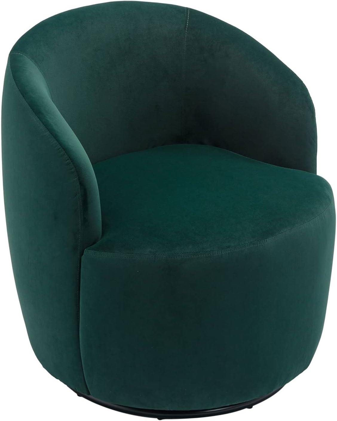 Butaca Roxy, giratoria tapizada con brazo redondo moderno, giratorio de 360 grados.