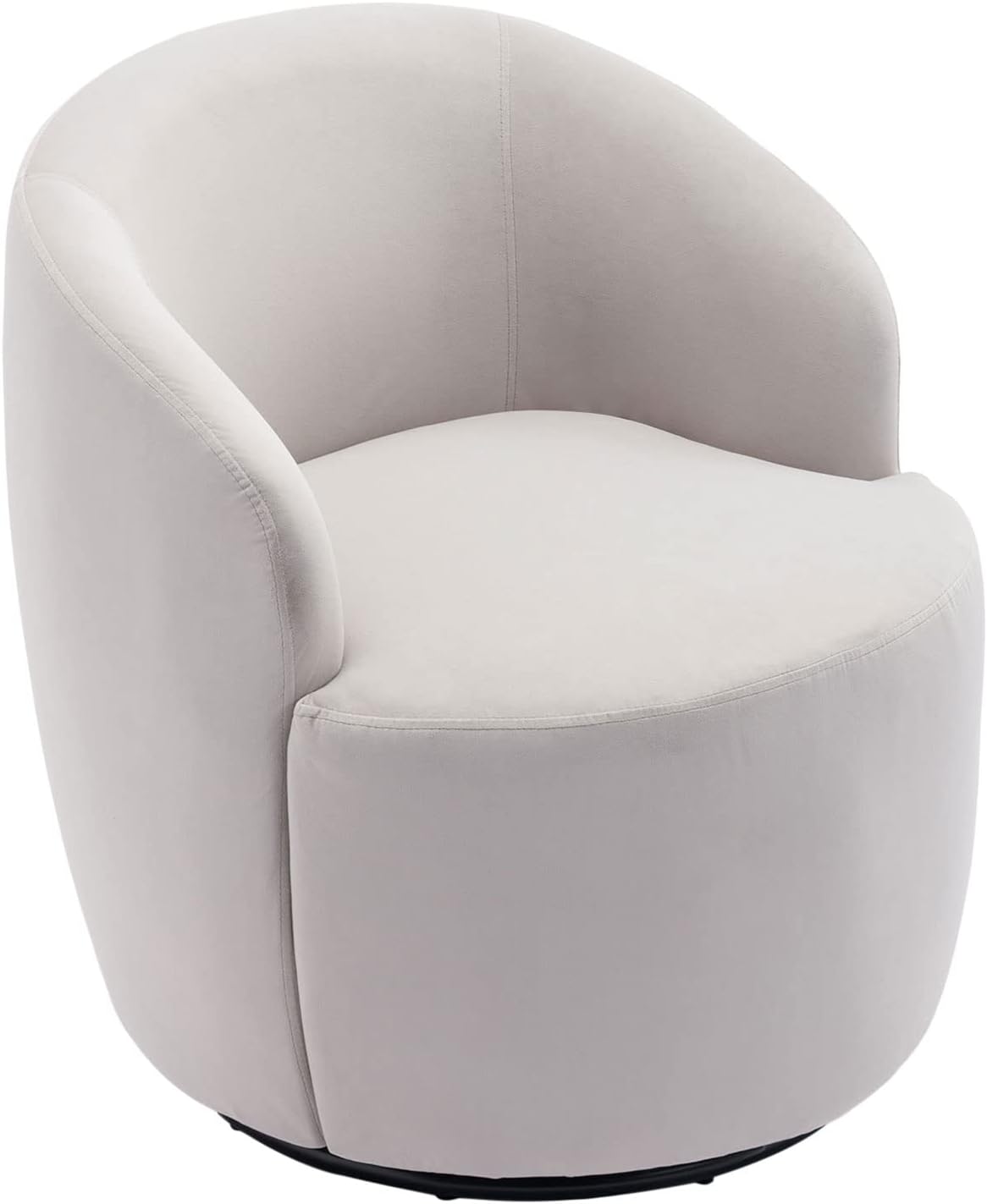 Butaca Roxy, giratoria tapizada con brazo redondo moderno, giratorio de 360 grados.