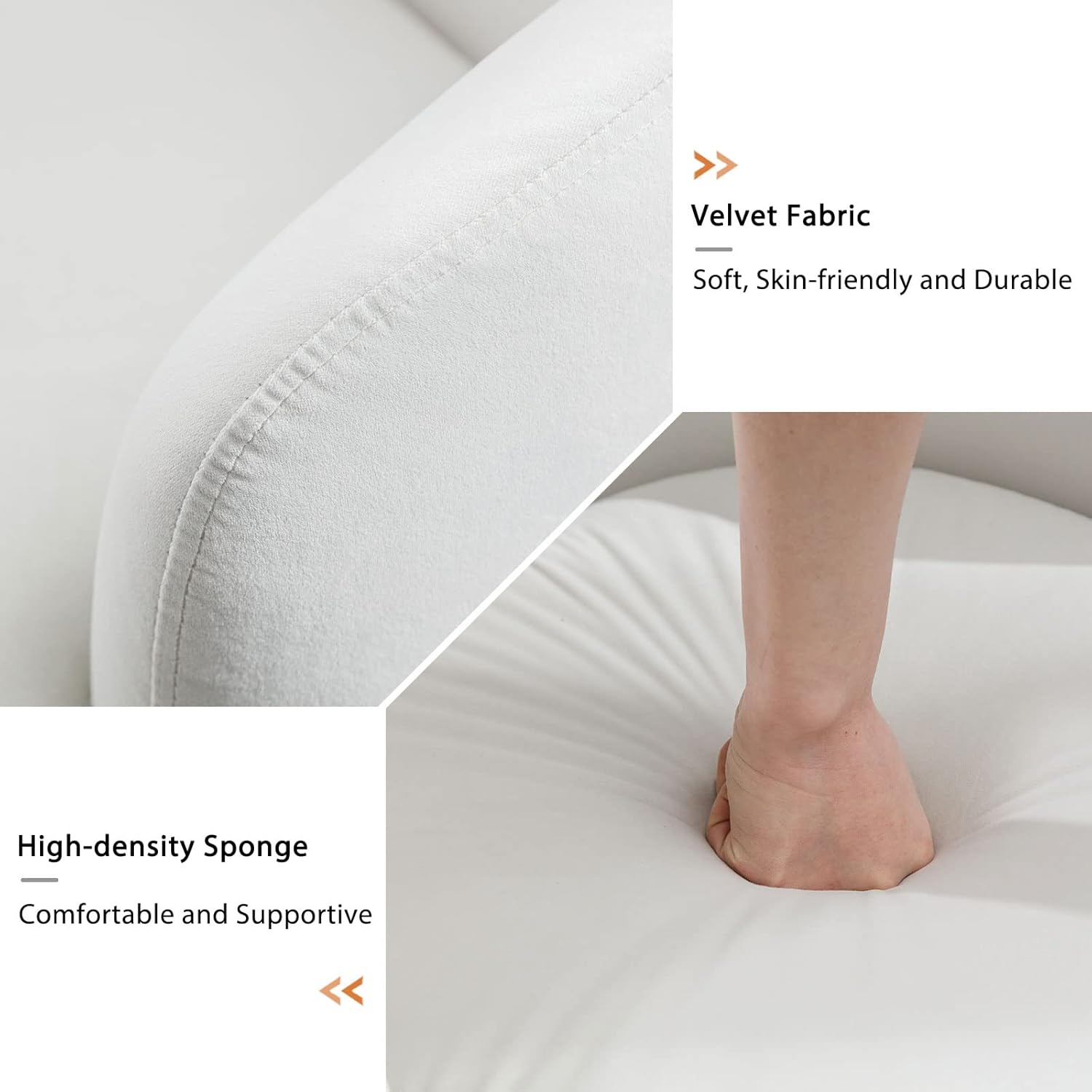 Butaca Roxy, giratoria tapizada con brazo redondo moderno, giratorio de 360 grados.