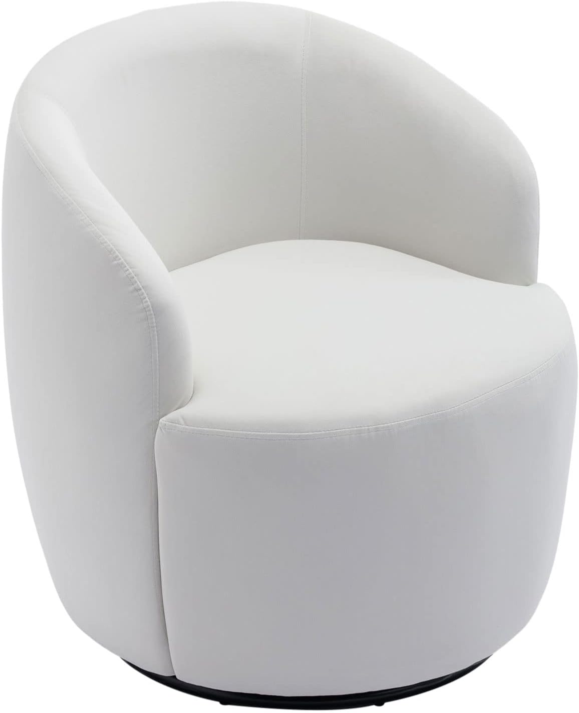 Butaca Roxy, giratoria tapizada con brazo redondo moderno, giratorio de 360 grados.