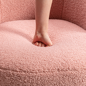 Butaca Roxy, giratoria tapizada con brazo redondo moderno, giratorio de 360 grados.