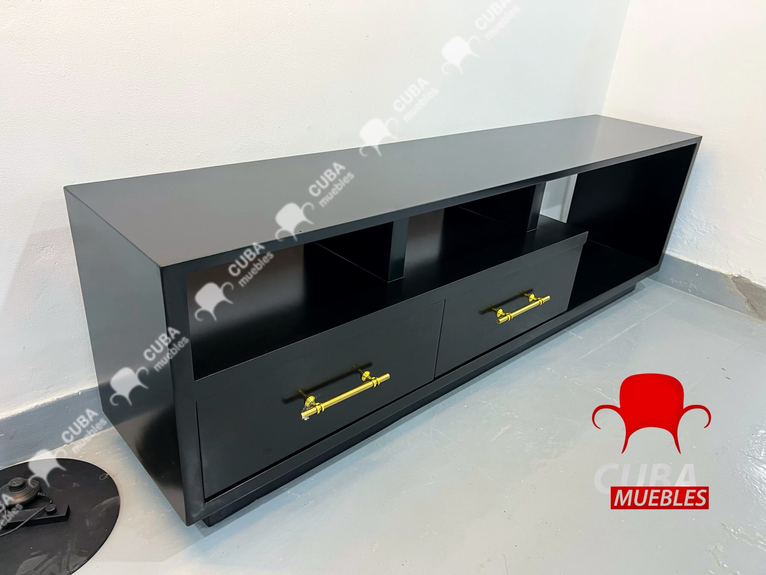 Multimueble de catálogo negro