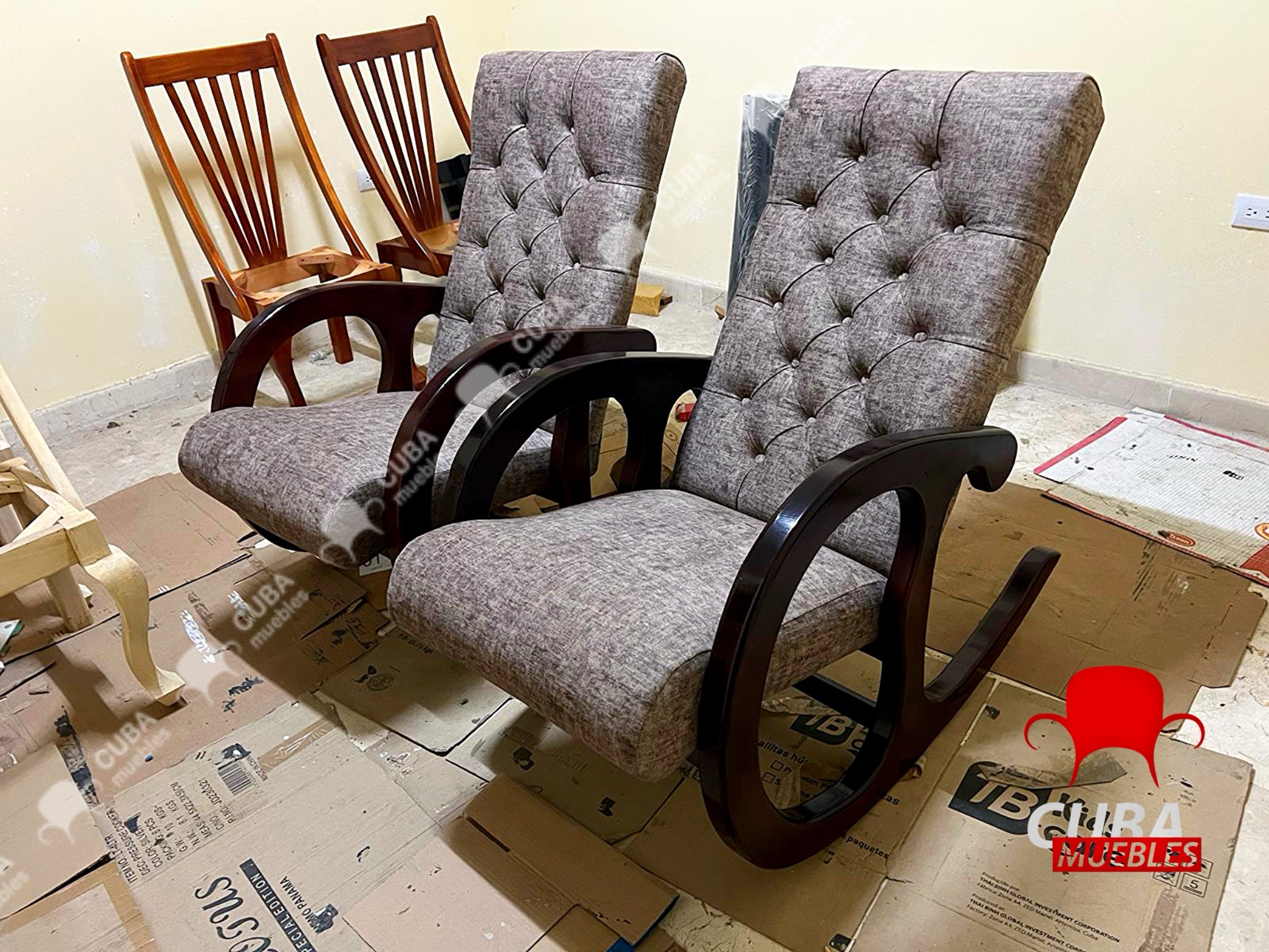 Sillones Chester Microfibra Gris!