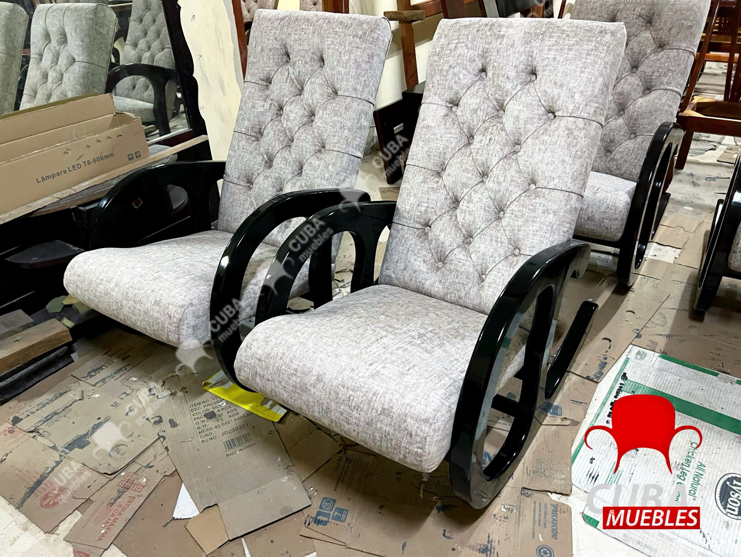 Sillones Chester Microfibra Gris!