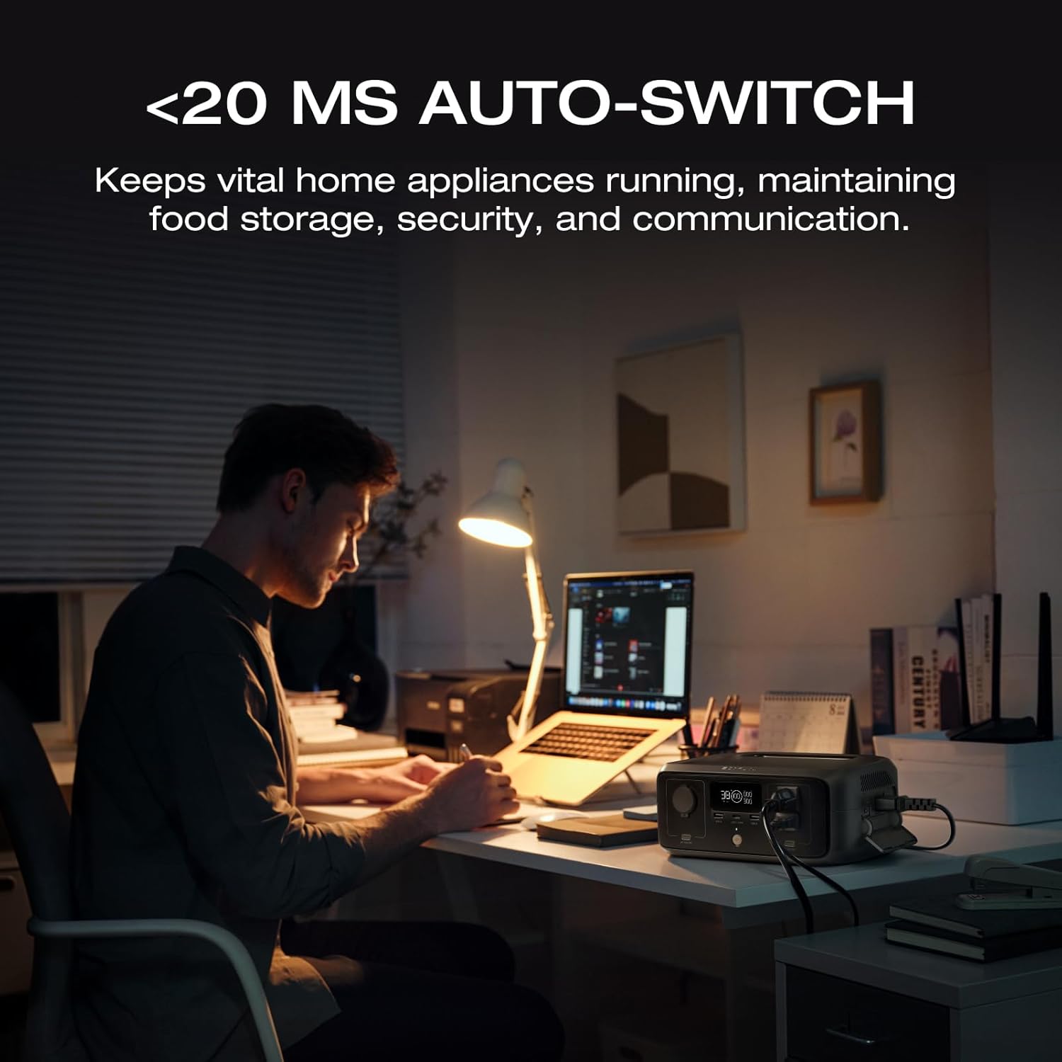 EF ECOFLOW Generador solar RIVER 3 con panel solar de 45 W, estación de energía portátil de 245 Wh, batería LiFePO4 de 300 W hasta 600 W de salida de CA, <20 MS UPS