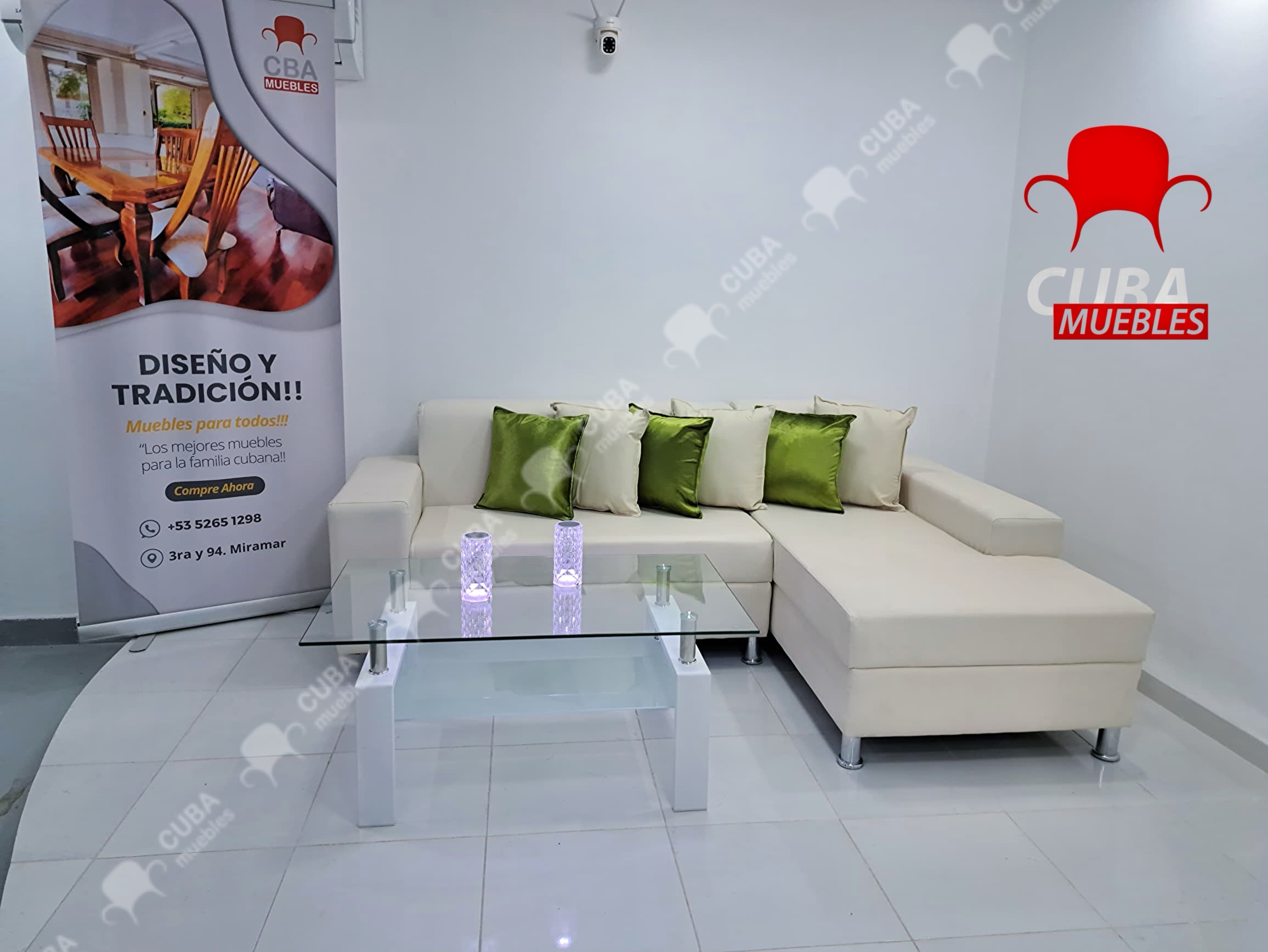 Mesa de centro rectangular de vidrio, mesa de centro lateral moderna blanca con estante inferior, patas de metal