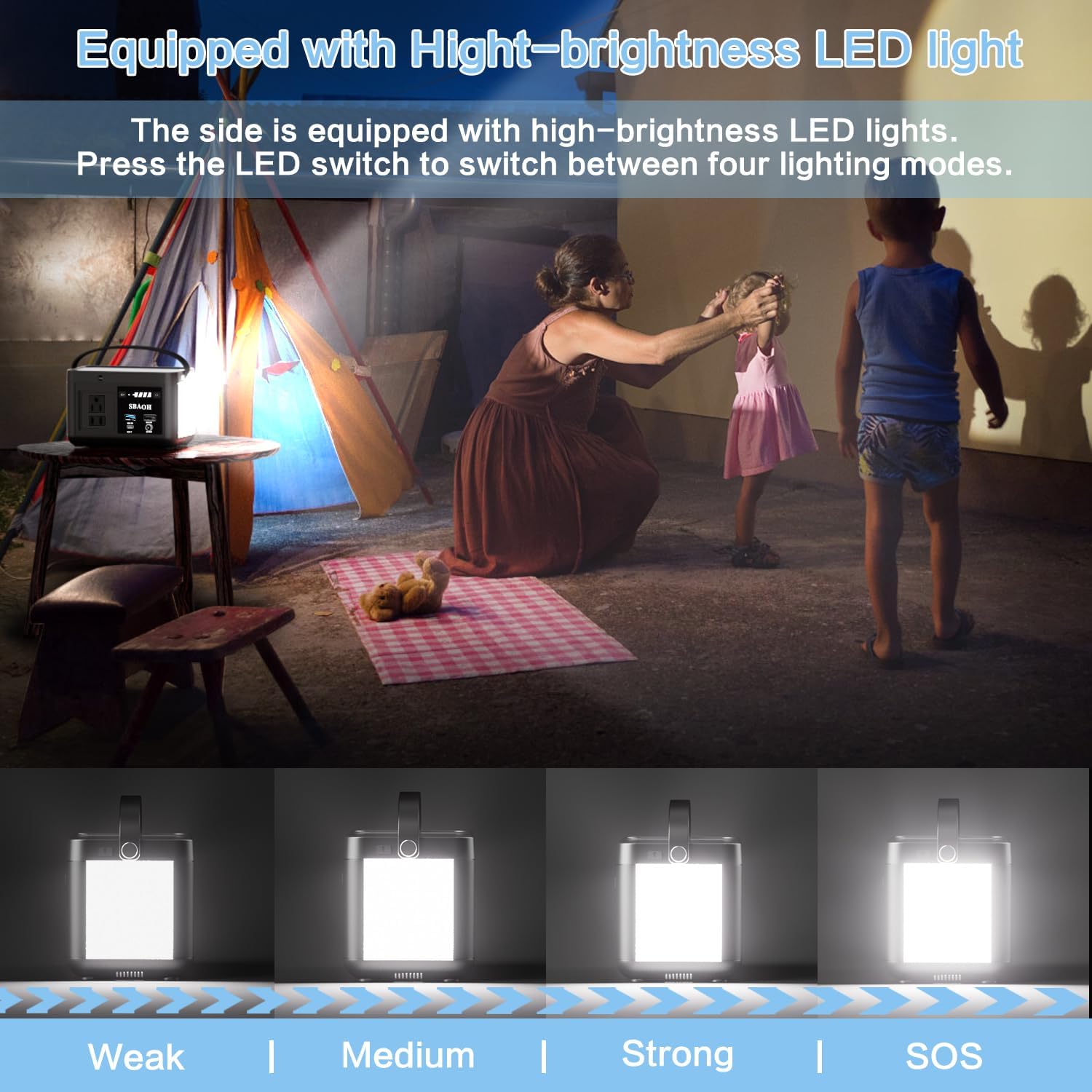 Estación de energía portátil 88.8WH, generador solar de batería de litio de 110 V CA USB-C generadores solares para camping, viajes por carretera, emergencia