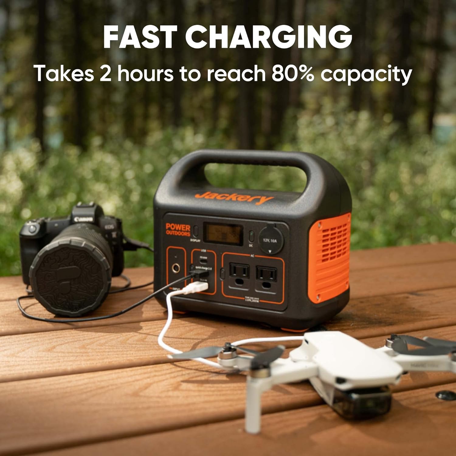 Jackery Estación de energía portátil Explorer 300, batería de litio de respaldo de 293 Wh, generador solar para exteriores, camping, viajes, caza, apagón.