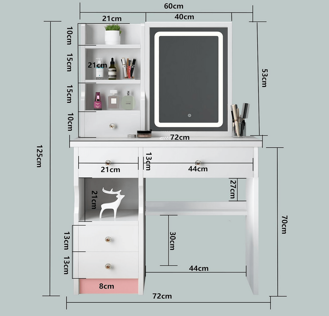 Escritorio de maquillaje o Tocador +espejo tactil