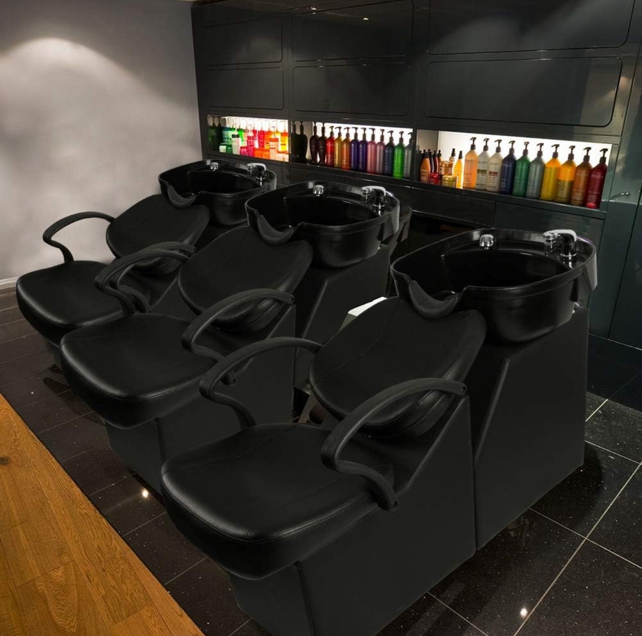 Sillón para estación de lavado de cabello.