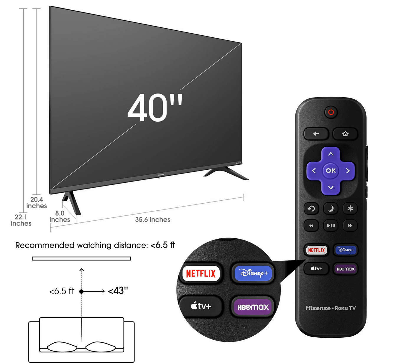 Smart tv HISENSE 40"