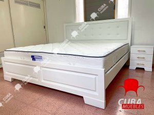 Cama Virgin blanca  king size