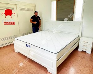 Cama Virgin blanca  king size