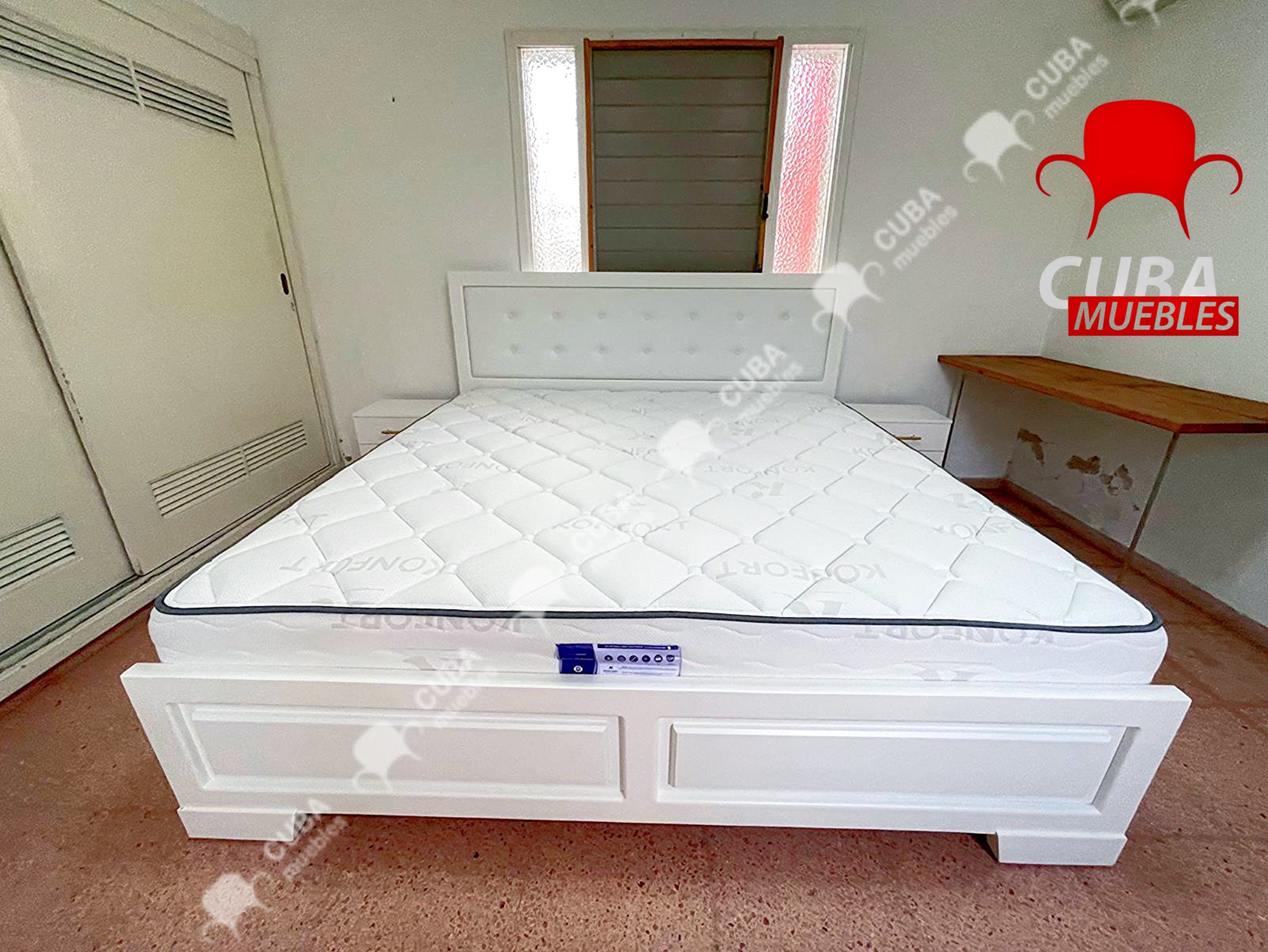 Cama Virgin blanca  king size