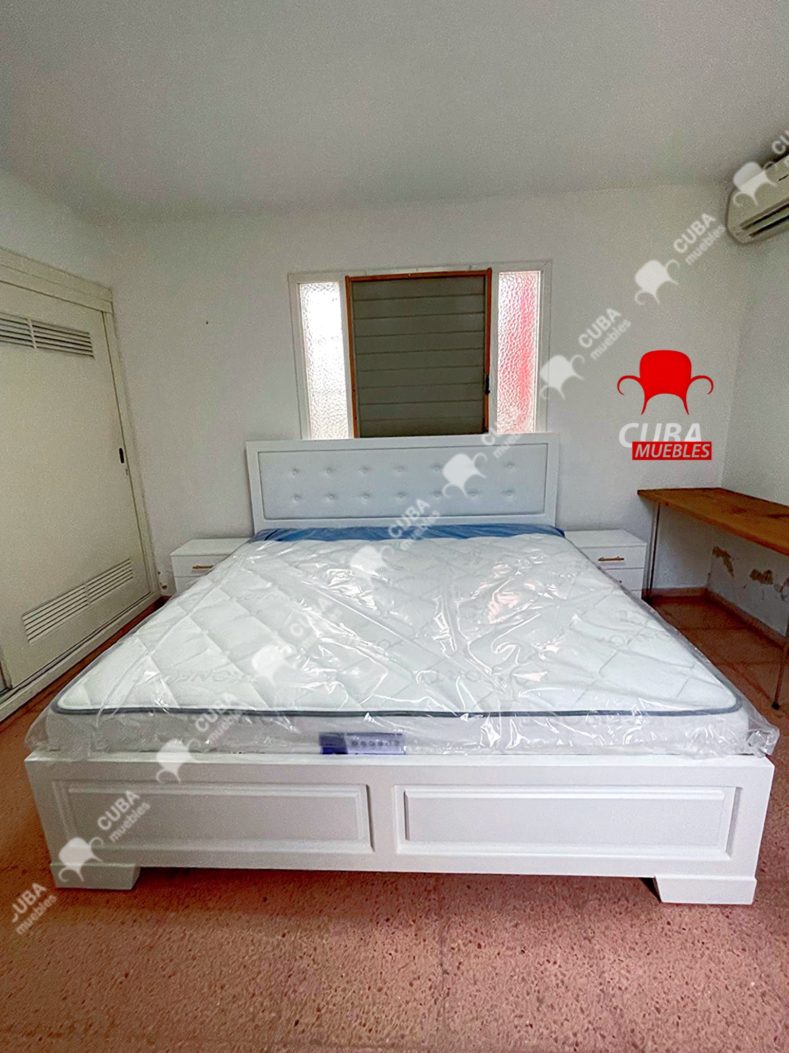 Cama Virgin blanca  king size