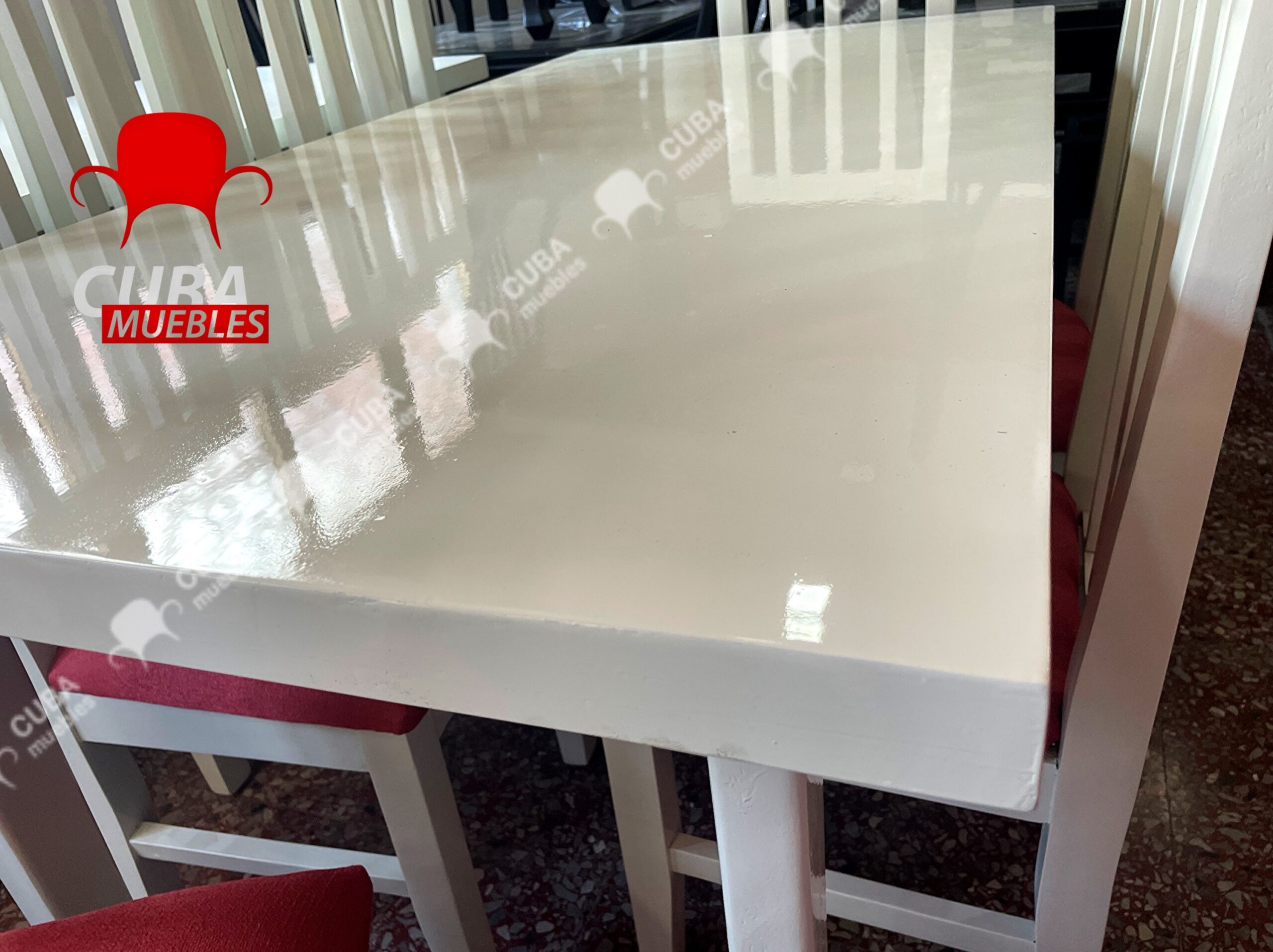 Comedor Varadero 6 sillas en blanco