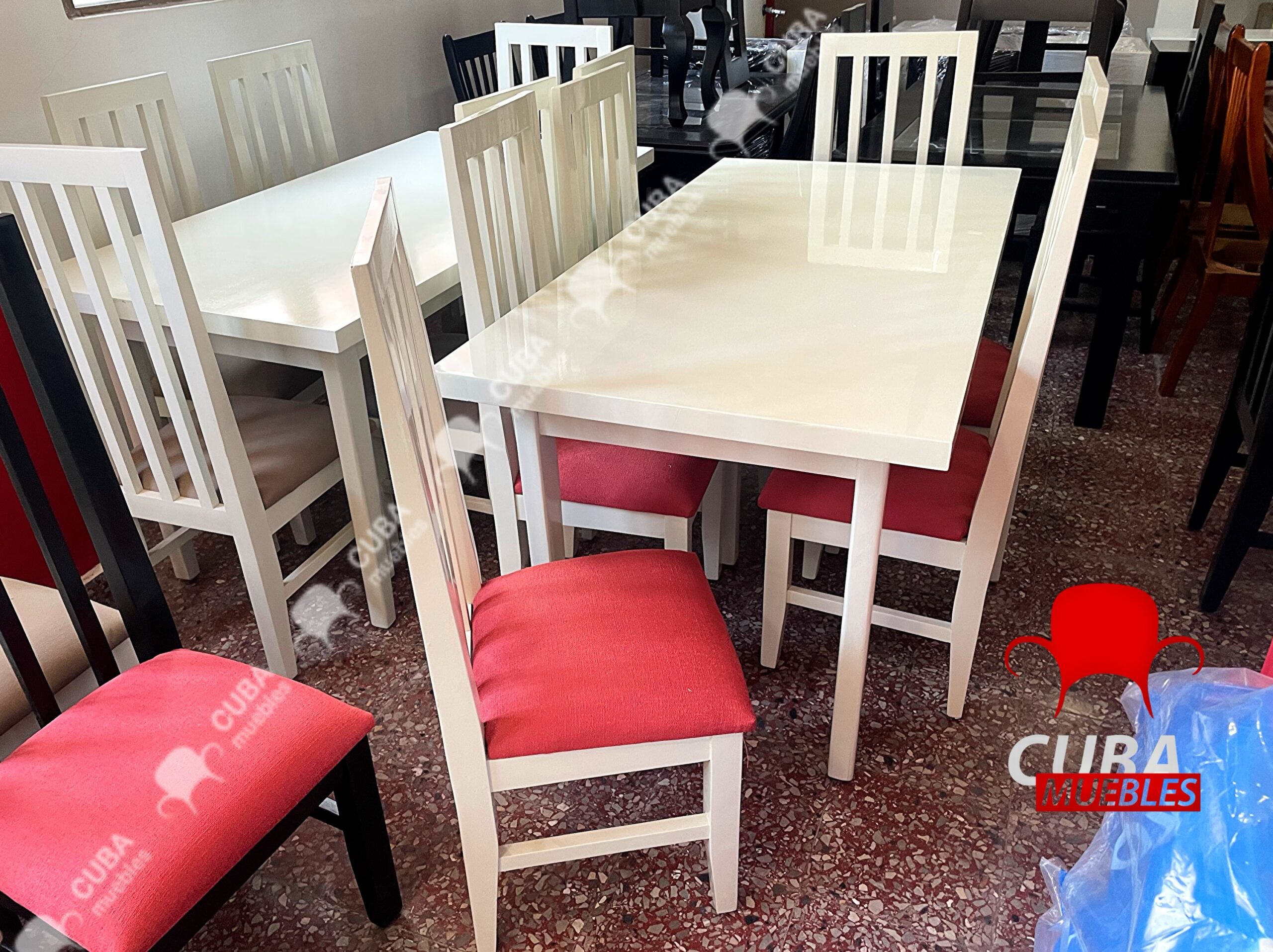 Comedor Varadero 6 sillas en blanco