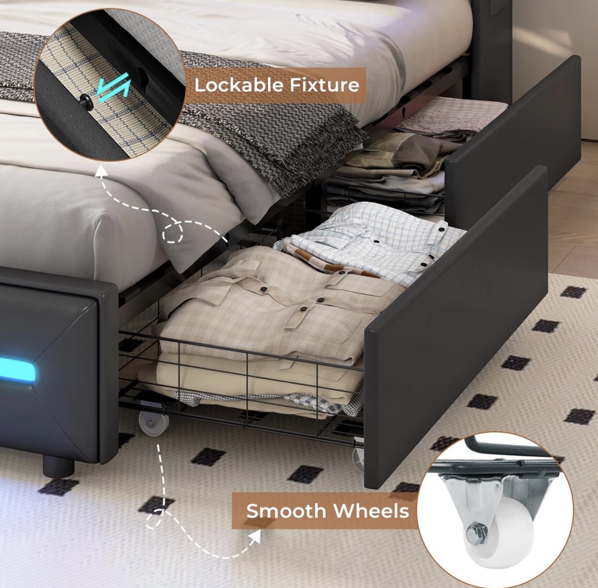 Cama Moderna Future queen size