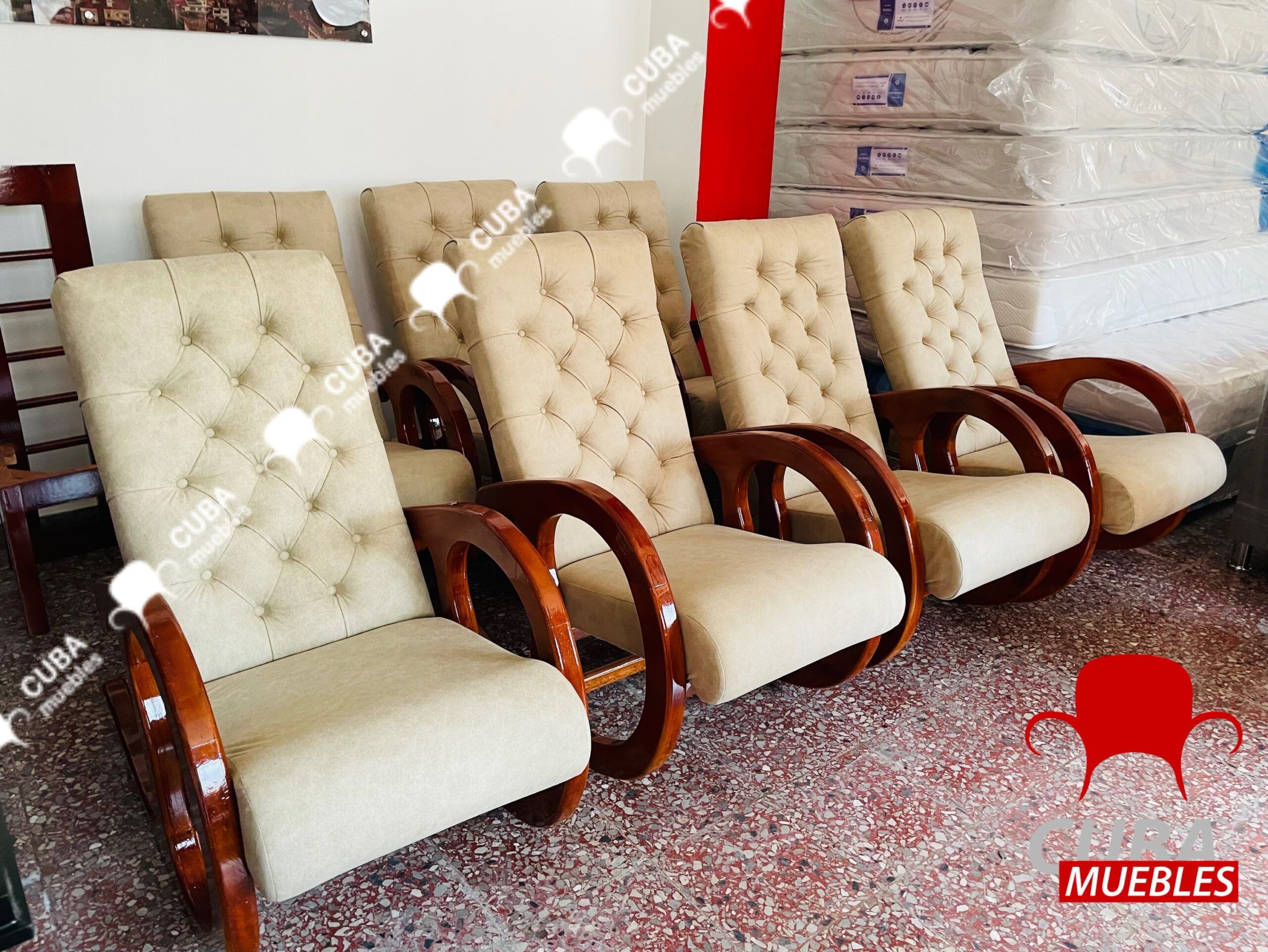 Sillones Chéster Polipiel Beige