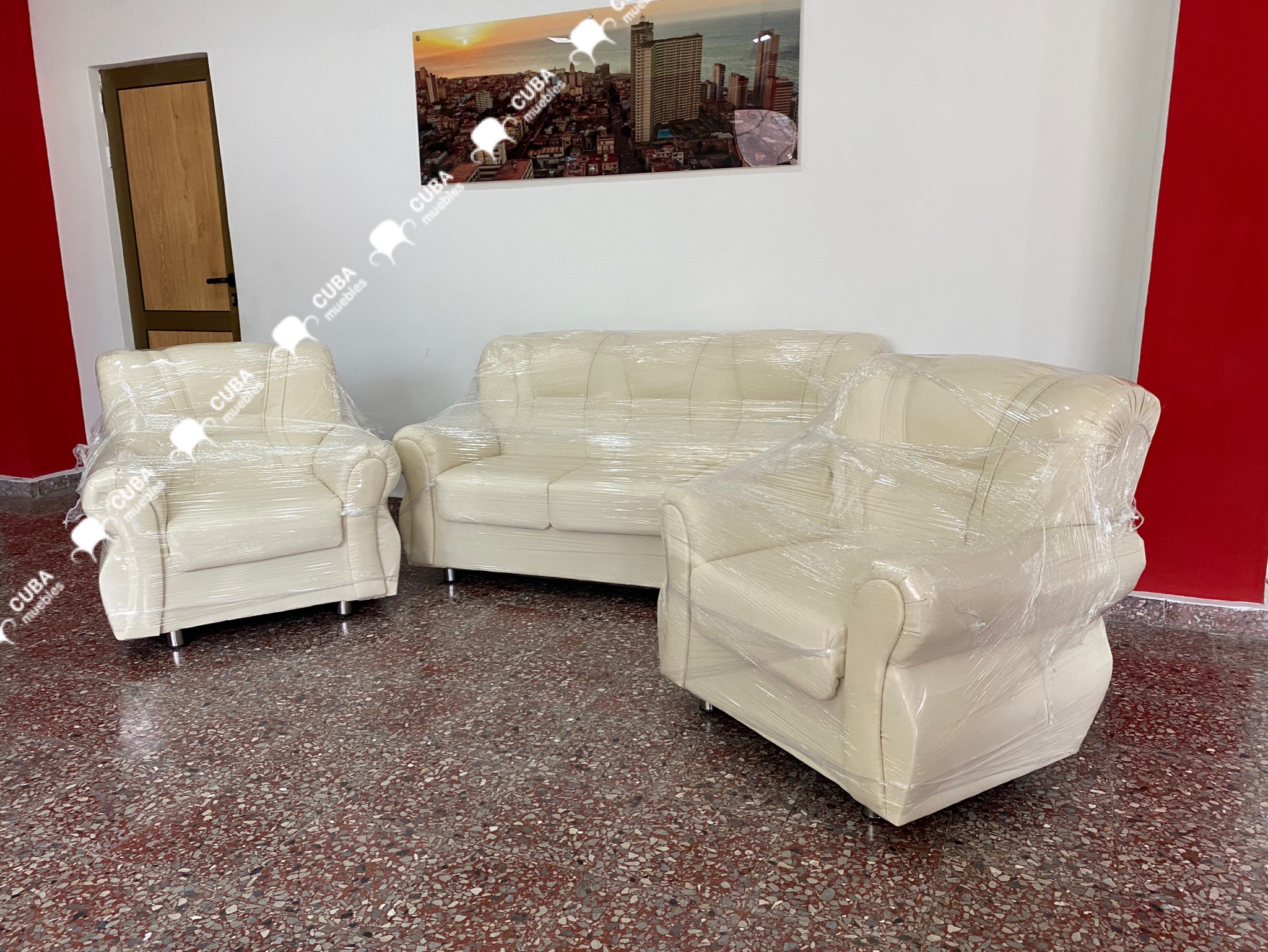 Brasileño Mini flexy vinil beige cafe