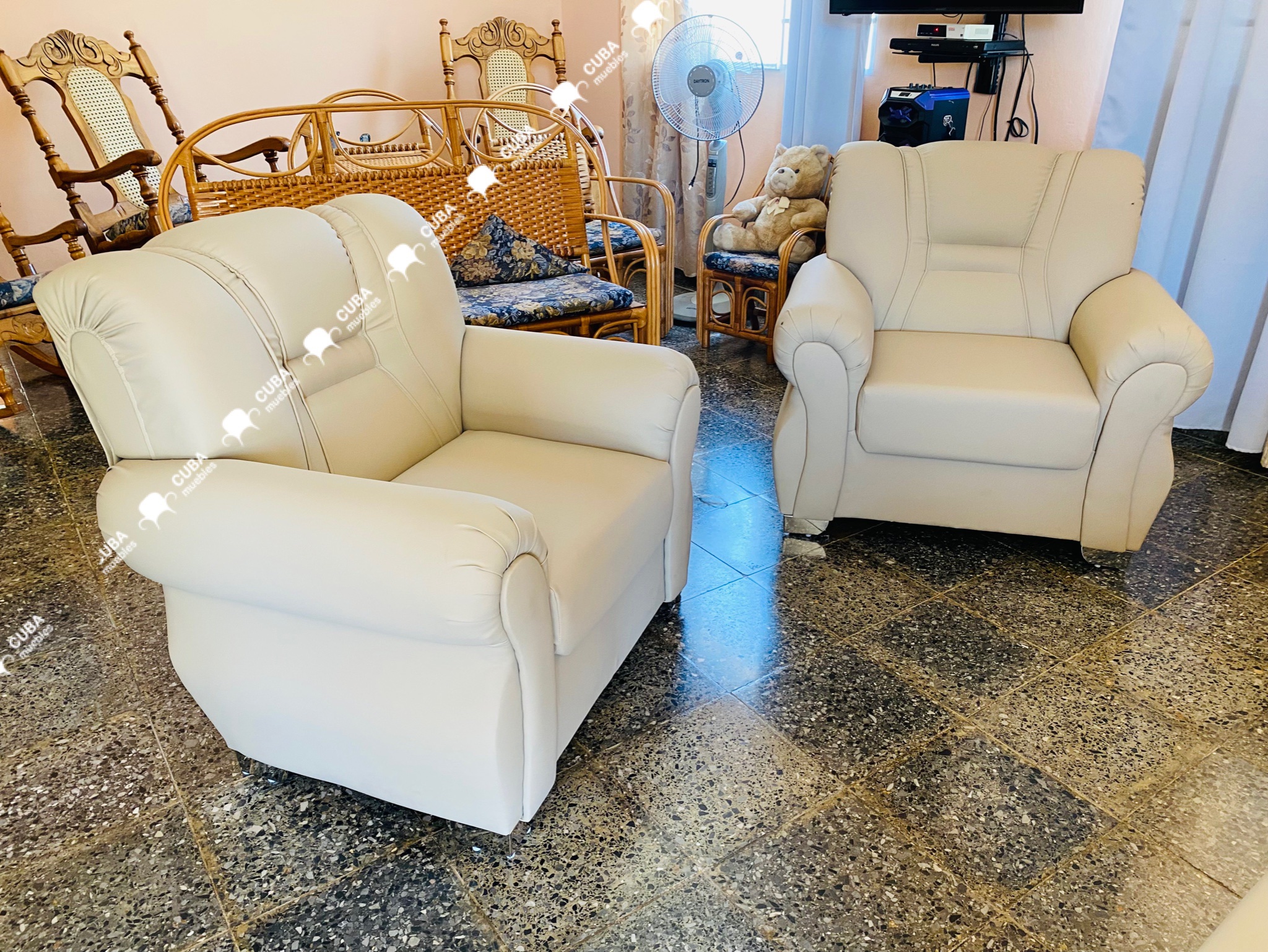 Brasileño Mini flexy vinil beige cafe