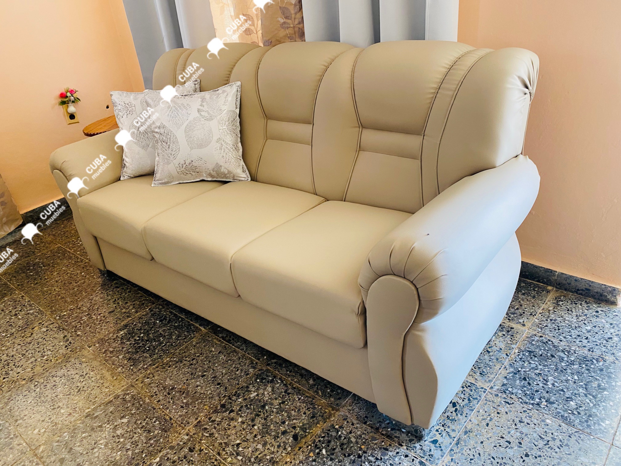 Brasileño Mini flexy vinil beige cafe