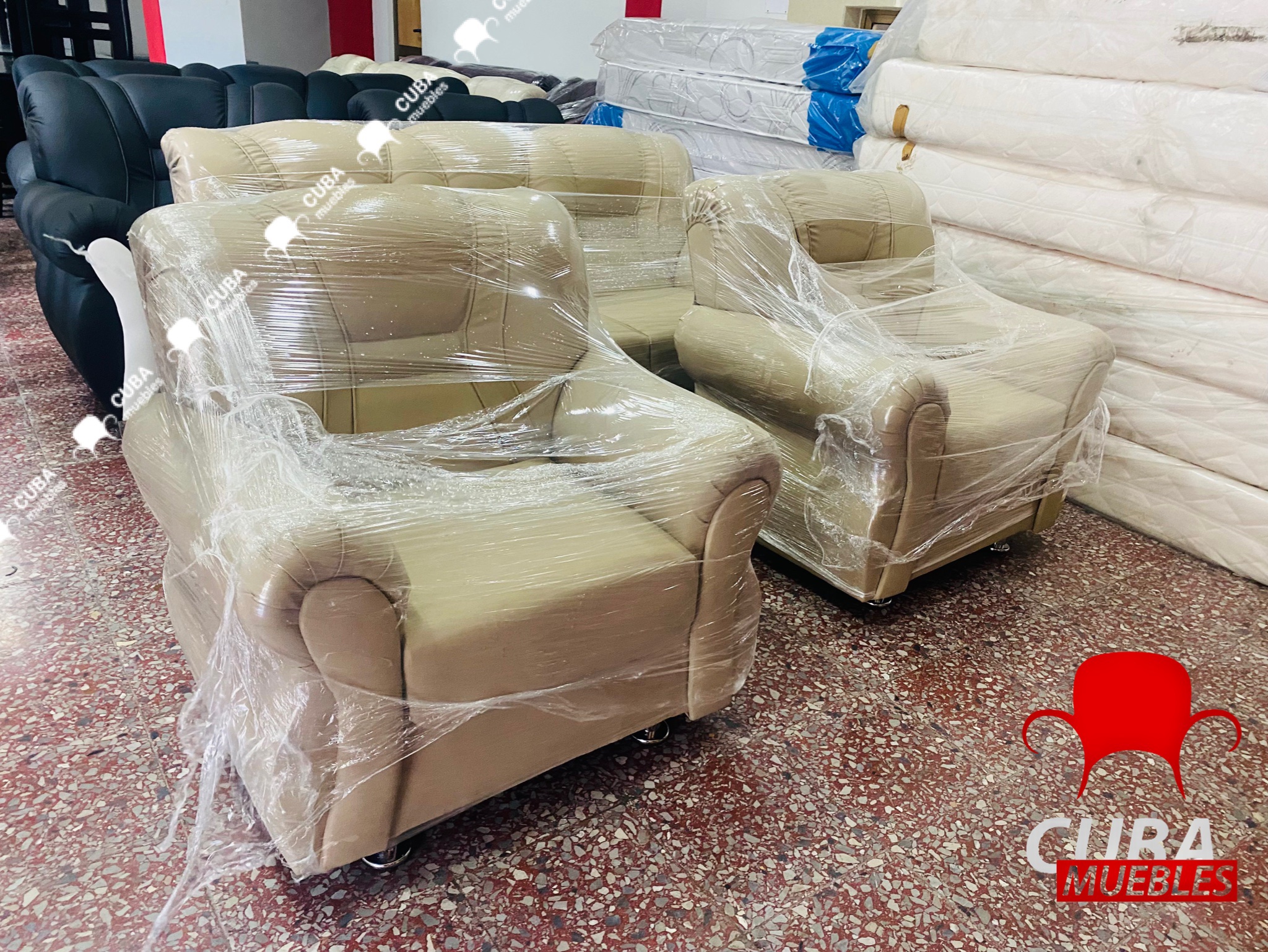 Brasileño Mini flexy vinil beige cafe