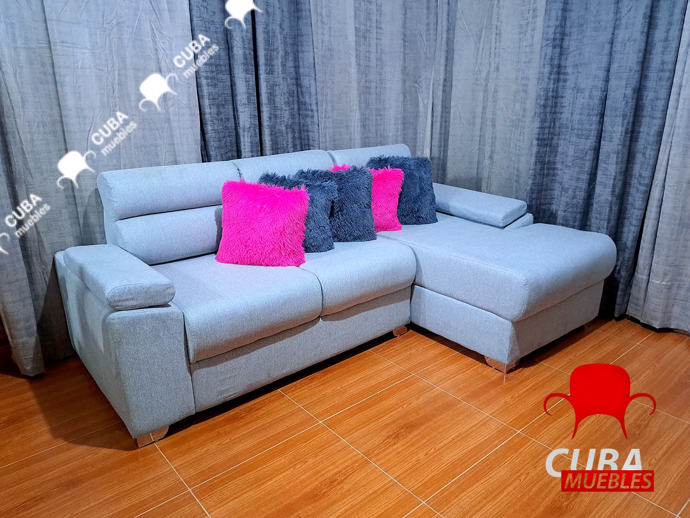 Andrea Tiny tapizado en linota gris claro