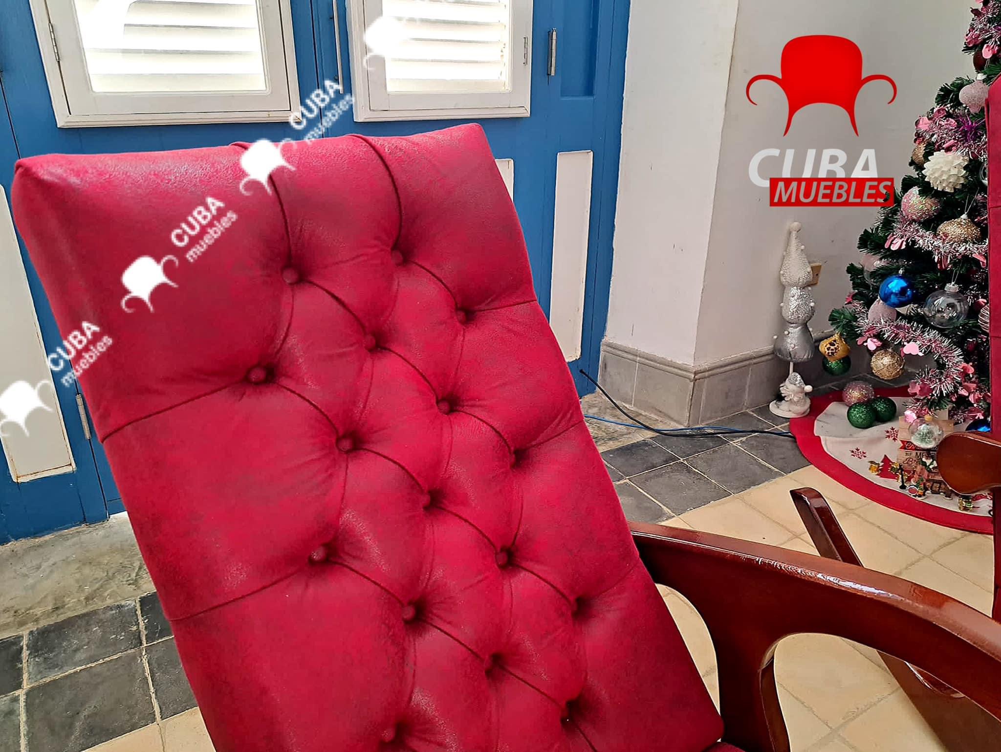 Sillones Chéster Polipiel rojo vino