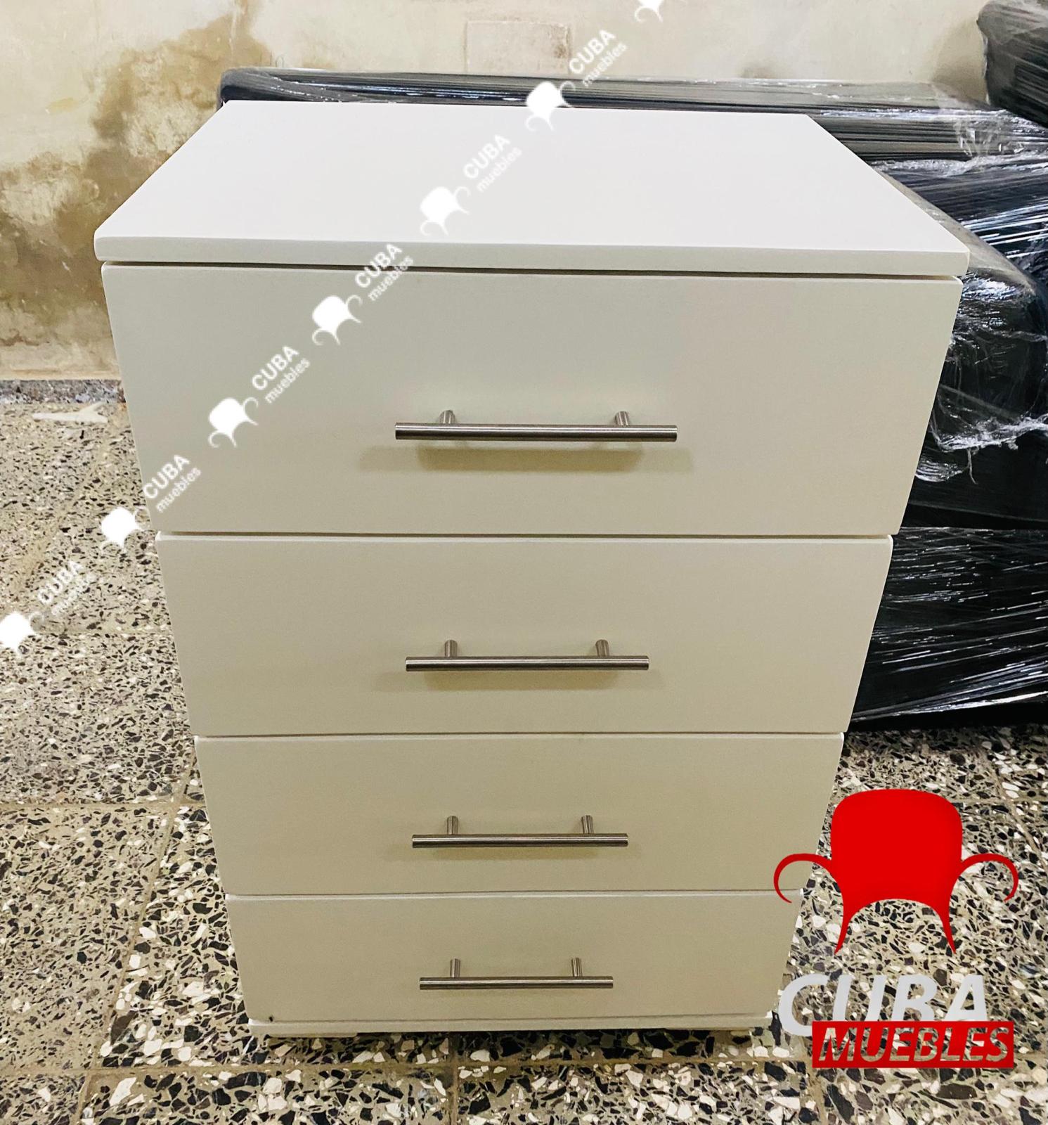 Gavetero Minimalista 4 Gavetas en Blanco