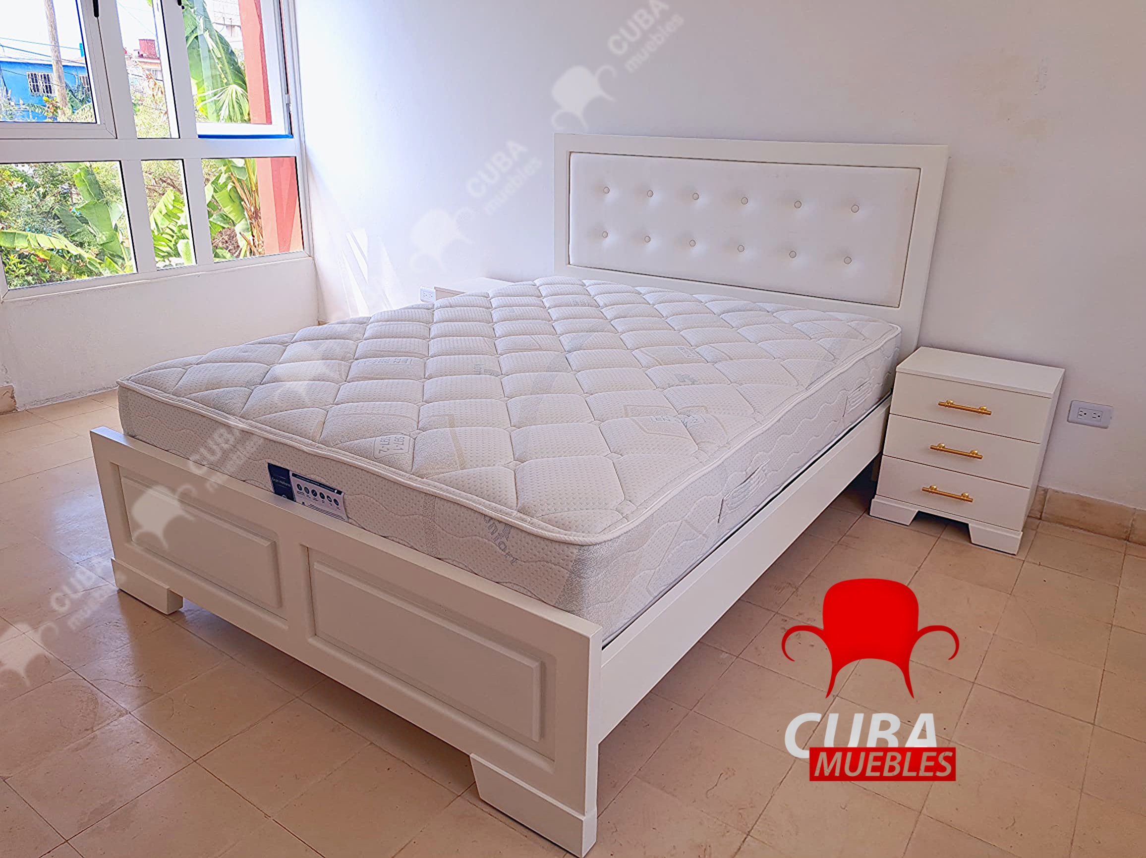 Cama Virgin Queen Size Blanca