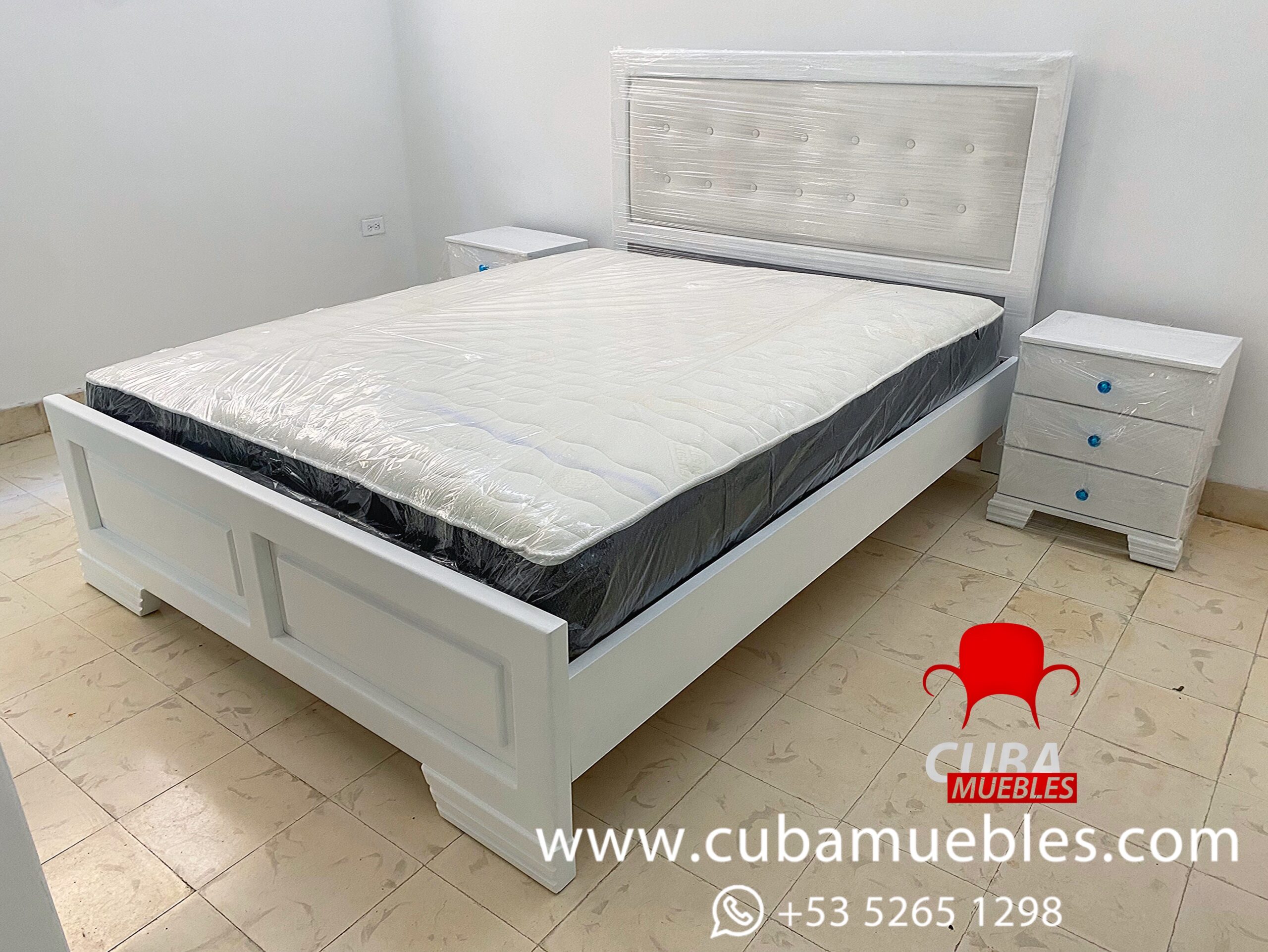 Cama Virgin Queen Size Blanca