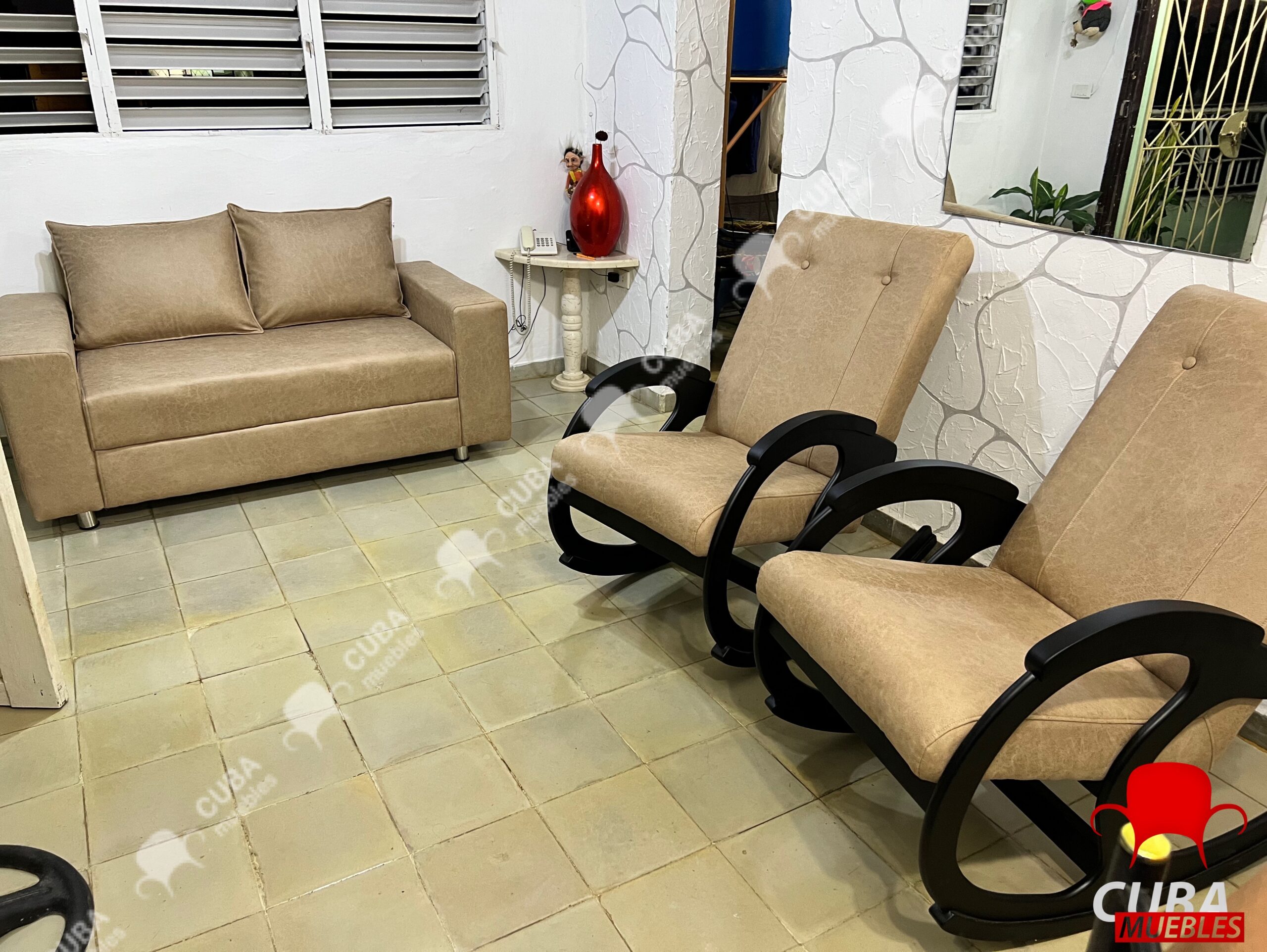 Set Sofá 2 plazas + Sillones