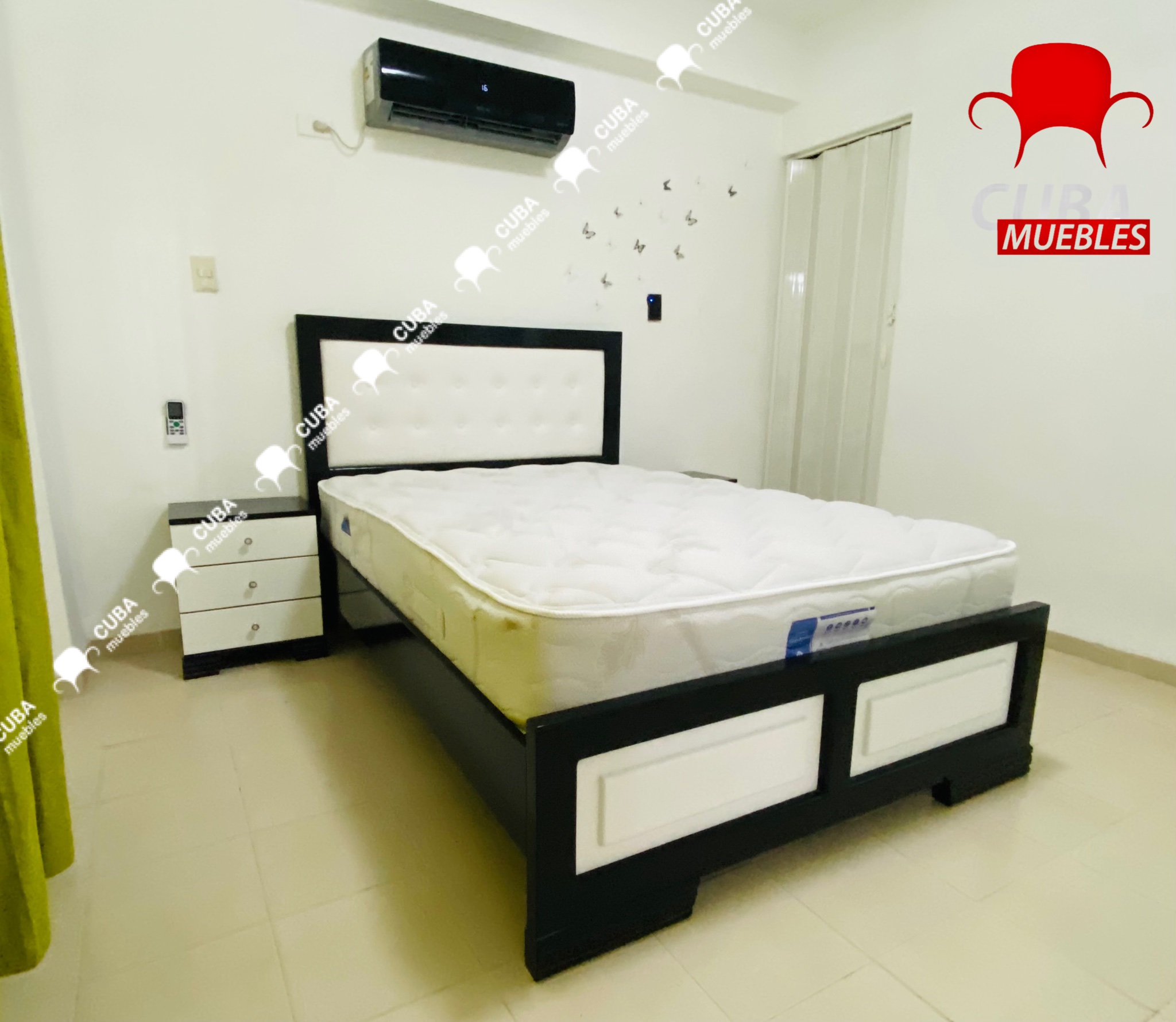 Cama Virgin Blanco y Negro - camera