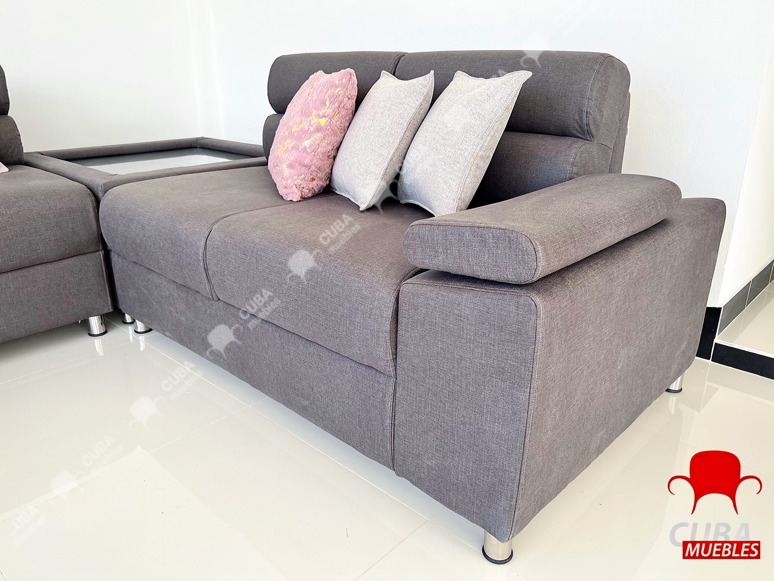 Chaise Longue Andrea con mesita esquinera.