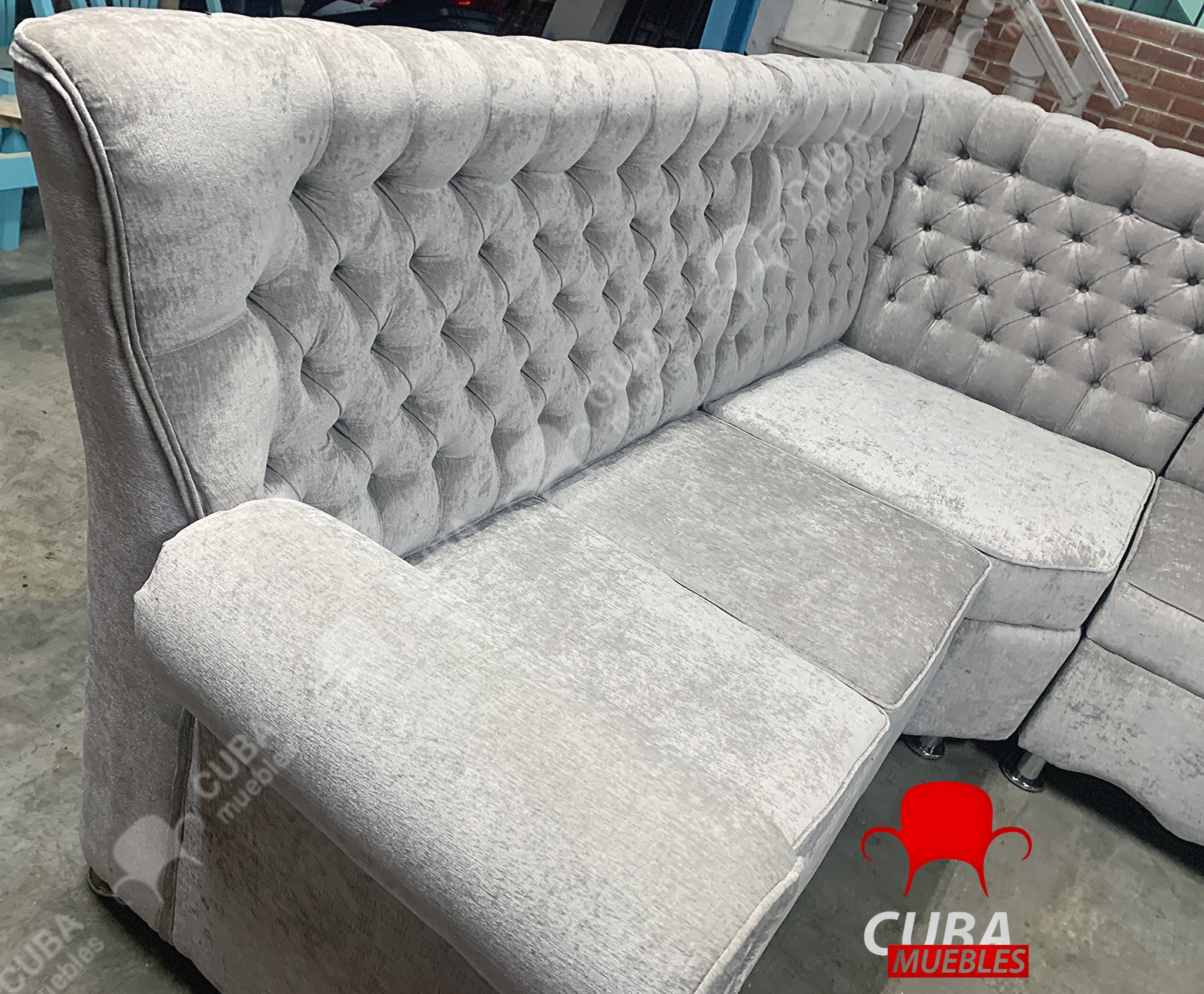 Sofá Capitoné Esquinero Palace