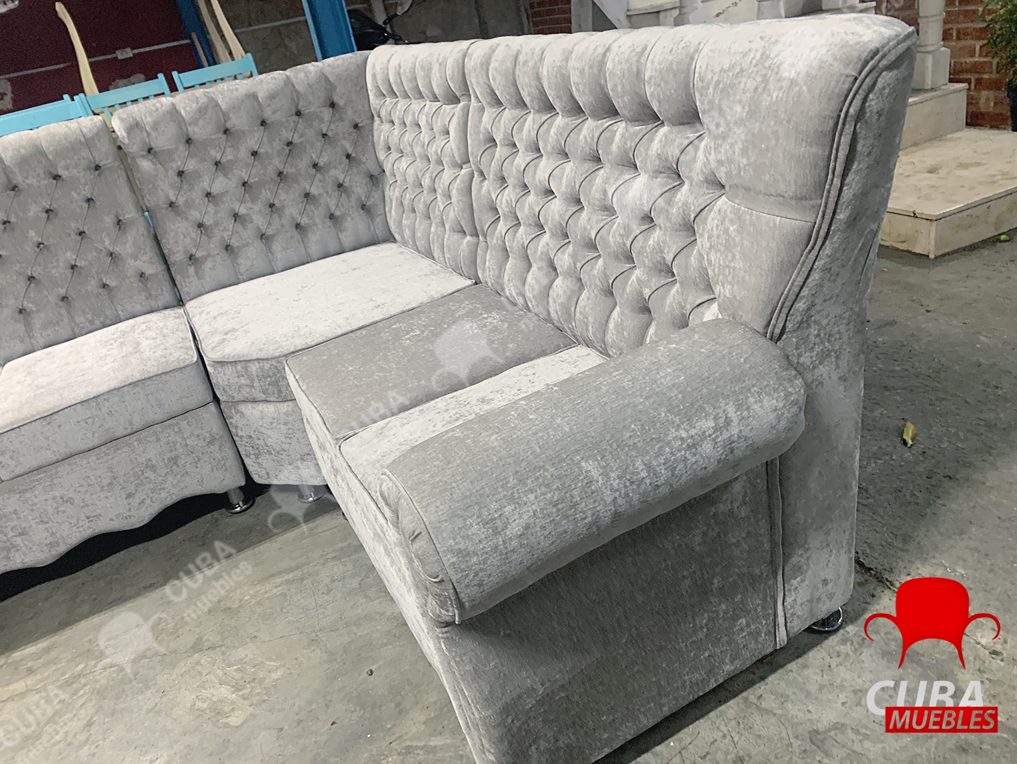 Sofá Capitoné Esquinero Palace