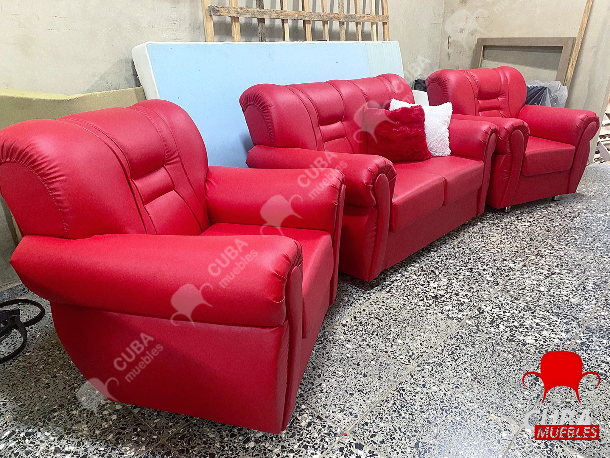 Brasileño Moderno "Sofá 2 plazas y 2 butacas"